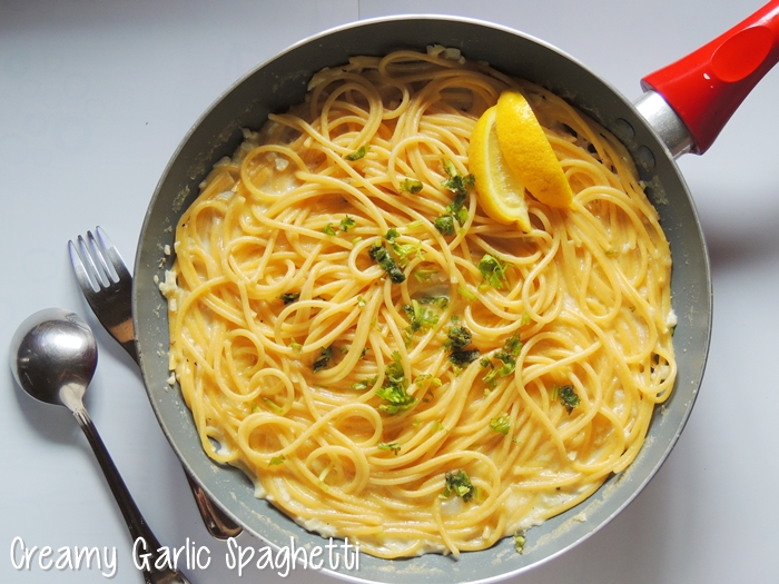 Creamy Garlic Spaghetti